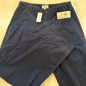 NWT Velvet cropped corduroy pant.  Size 8.  Navy.